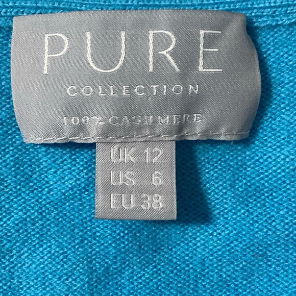 Pure Collection Cashmere Aqua blue Sweater women’s size 6 small - Picture 3 of 5